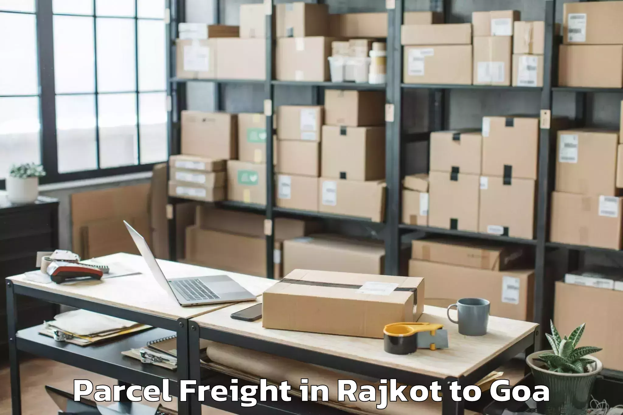 Quality Rajkot to Mopa Parcel Freight